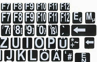 Aufkleber hellgrau auf schwarz