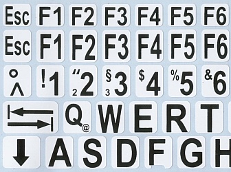 Aufkleber schwarz auf wei�