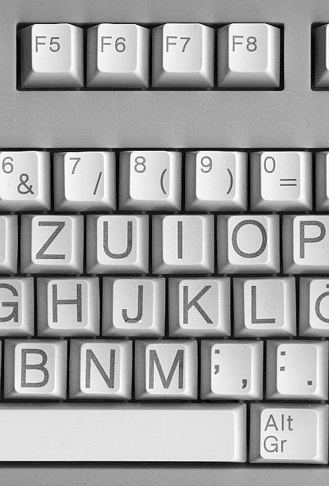 Groschrift-Tastatur ta-40022-10, gelasert